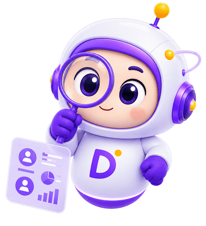 Mascot DigiAgent quét website trên laptop
